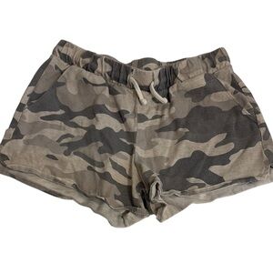 Old Navy Gray and Tan Athletic Shorts with Elastic Waistband